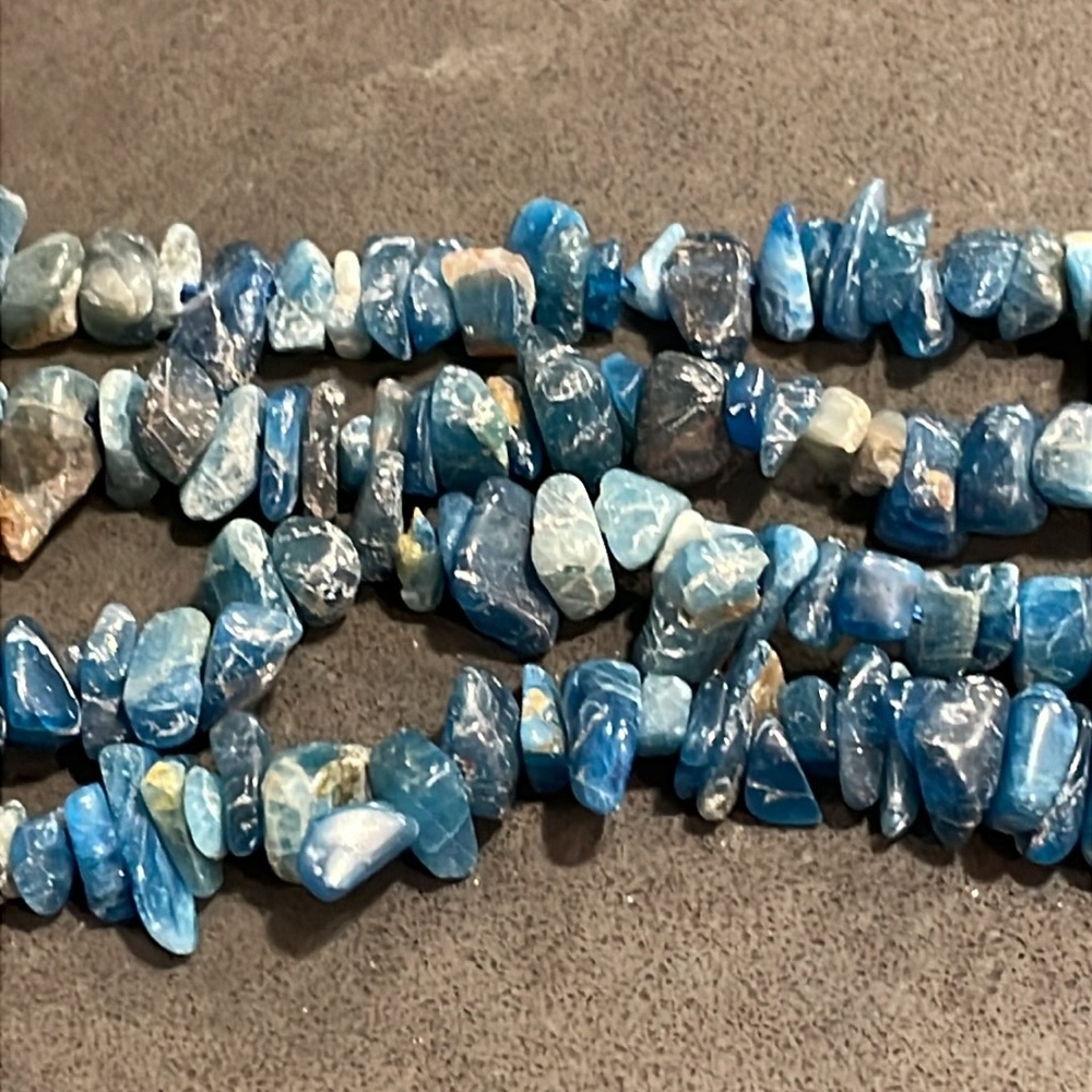 Handmade Blue Apatite Long Necklace - Picture 5 of 11
